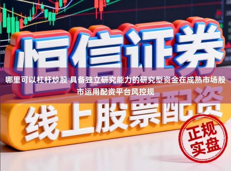 哪里可以杠杆炒股 具备独立研究能力的研究型资金在成熟市场股市运用配资平台风控规
